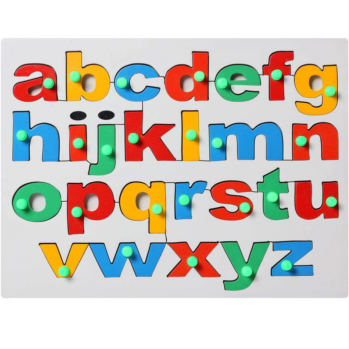 Little Genius - Wooden English Alphabet Tray Lowercase with Knob