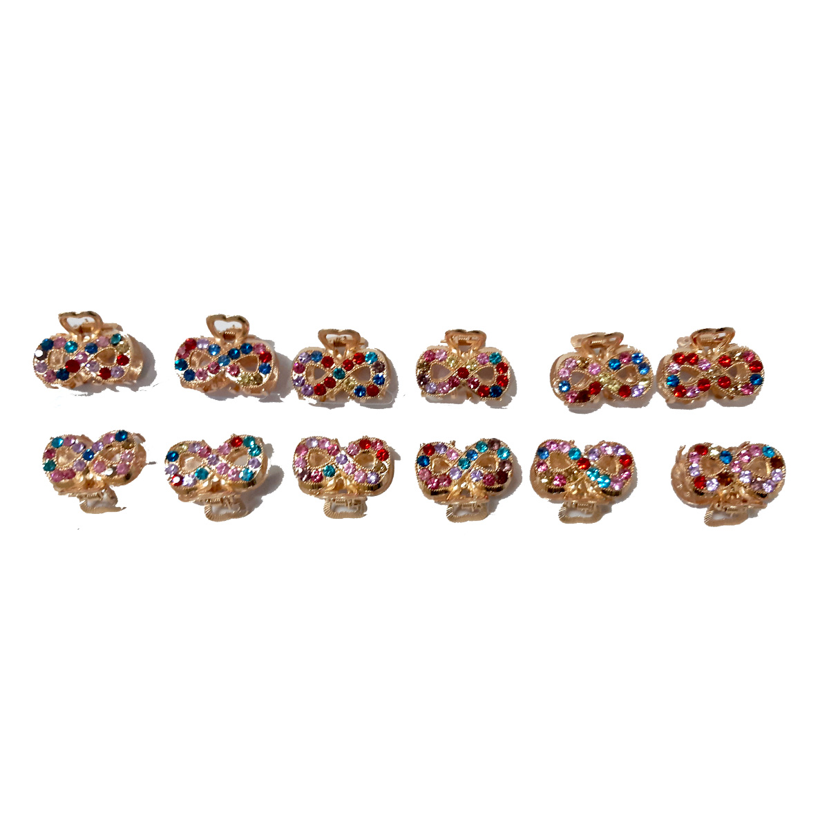 multi color diamonds Metal Hair Claw